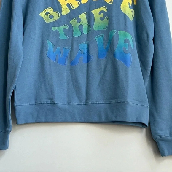New BODEN Logo Graphic Sweatshirt  Brave The Wave Kids 13-14y 164cm Pebble Blue - Picture 7 of 11